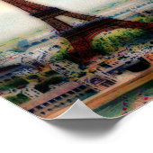 Vintager Eiffelturm Poster (Ecke)