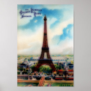 Vintager Eiffelturm Poster