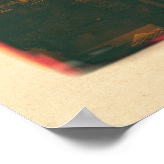 Vintager Eiffelturm Poster (Ecke)