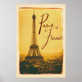 Vintager Eiffelturm Poster (Vorne)