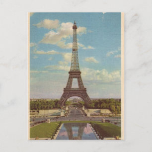 Vintager Eiffelturm Postkarte