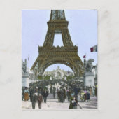 Vintager Eiffelturm Postkarte (Vorderseite)