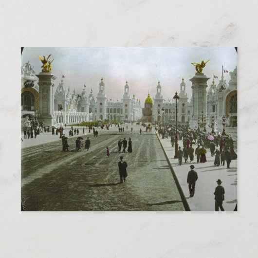 Vintager Eiffelturm Postkarte (Vorderseite)