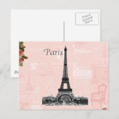 Vintager Eiffelturm Postkarte (Vorne/Hinten)
