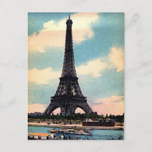 Vintager Eiffelturm Postkarte
