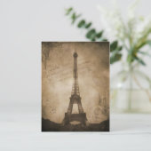 Vintager Eiffelturm Postkarte (Stehend Vorderseite)