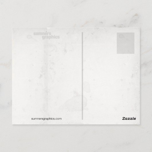 Vintager Eiffelturm Postkarte (Rückseite)