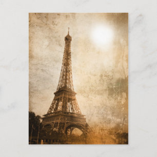 Vintager Eiffelturm Postkarte