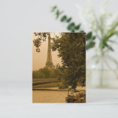 Vintager Eiffelturm Postkarte (Stehend Vorderseite)