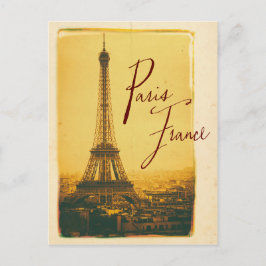 Vintager Eiffelturm Postkarte