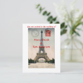 Vintager Eiffelturm Postkarte (Stehend Vorderseite)