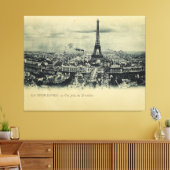 Vintager Eiffelturm Postkarte Kunst, Dichtung und  Leinwanddruck (Insitu (Wohnzimmer))