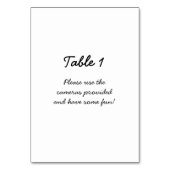 Vintager Eiffelturm Postkarte Tischnummer (Rückseite)