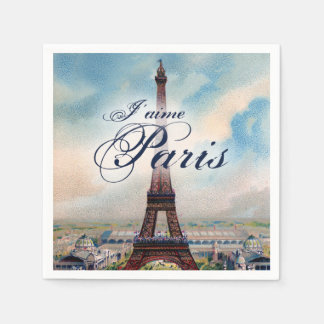 Vintager Eiffelturm Serviette
