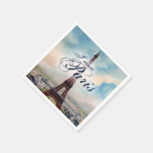 Vintager Eiffelturm Serviette (Ecke)