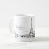 Vintager Eiffelturm, Skizze Kaffeetasse (Vorderseite Links)