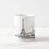 Vintager Eiffelturm, Skizze Kaffeetasse (Mittel)