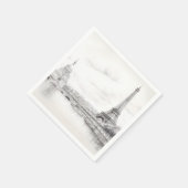 Vintager Eiffelturm, Skizze Serviette (Ecke)