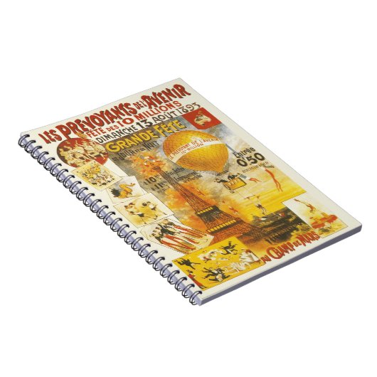 Vintager Eiffelturm und Ballon Notizblock (Rechte Seite)