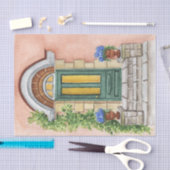 Vintager Eingang Blue Hydrangea Seidenpapier (Handwerk)