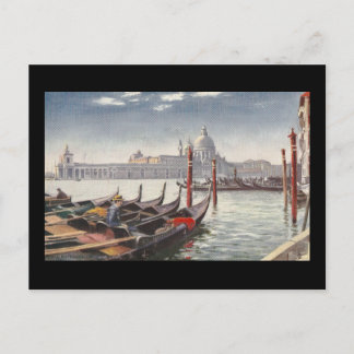 Vintager Eingang zur Postkarte zum Canale Grande