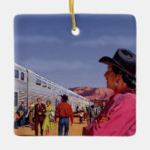 Vintager einheimischer Amerikanische Ureinwohner a Keramikornament (Vorderseite)