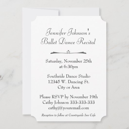 Vintager Einladung (Rückseite)