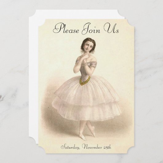 Vintager Einladung (Vorne/Hinten)