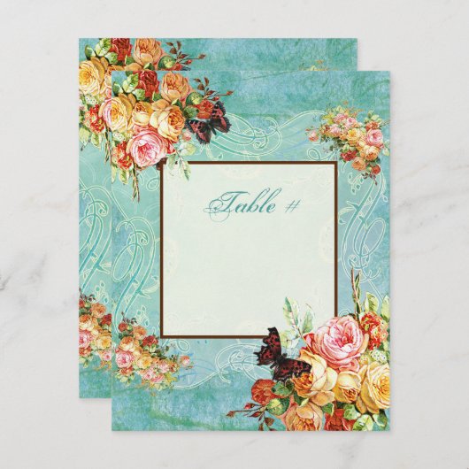 Vintager Einladung (Vorne/Hinten)