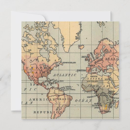 Vintager Einladung zum Hochzeitsfeiern (Rückseite)