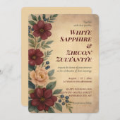 Vintager Einladungen für die Blumenzwiebelhochzeit (Vorne/Hinten)