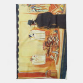 Vintager Einzelhandel, Einzelhandel mit Menschenfe Geschirrtuch (Vertikal)