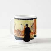 Vintager Einzelhandel, Einzelhandel mit Menschenfe Kaffeetasse (Vorderseite Links)