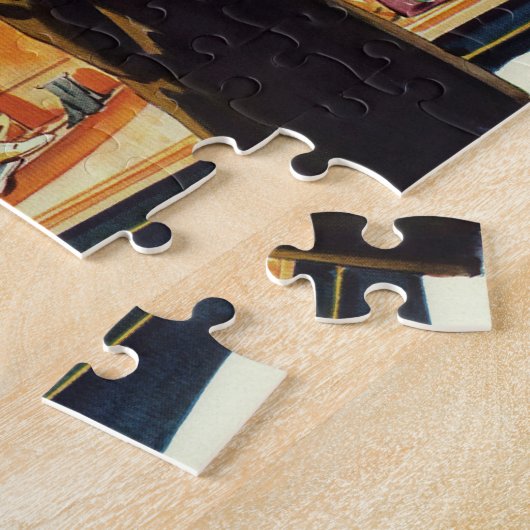 Vintager Einzelhandel, Einzelhandel mit Menschenfe Puzzle (Seite)