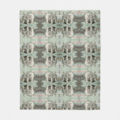 Vintager Eisbär auf Eisberg-Winterbild Fleecedecke (Vorderseite)