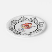 Vintager Eiscreme-Sundrot Pappteller (Schrägansicht)