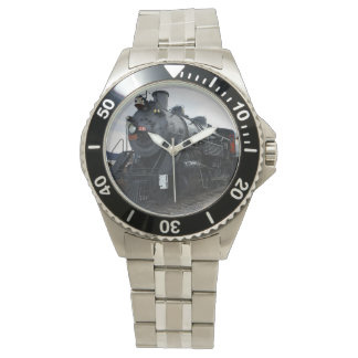 Vintager Eisenbahn-Dampfzug Armbanduhr