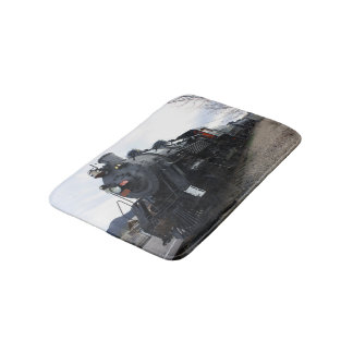 Vintager Eisenbahn-Dampfzug Badematte