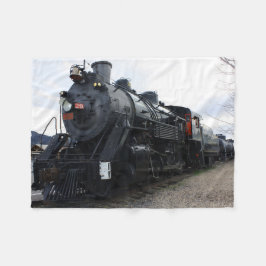 Vintager Eisenbahn-Dampfzug Fleecedecke