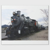 Vintager Eisenbahn-Dampfzug Geschenkpapier (Flach)