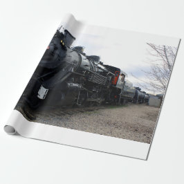 Vintager Eisenbahn-Dampfzug Geschenkpapier