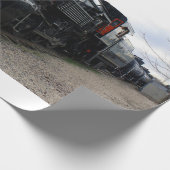 Vintager Eisenbahn-Dampfzug Geschenkpapier (Ecke)