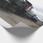 Vintager Eisenbahn-Dampfzug Geschenkpapier (Ecke)