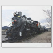 Vintager Eisenbahn-Dampfzug Geschenkpapier (Flach)