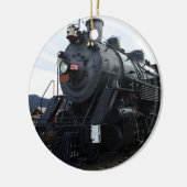 Vintager Eisenbahn-Dampfzug Keramik Ornament (Links)