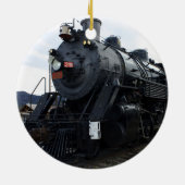 Vintager Eisenbahn-Dampfzug Keramik Ornament (Hinten)