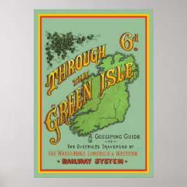 Vintager Eisenbahnreiseführer für Irland Poster