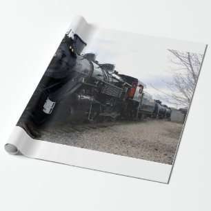 Vintager Eisenbahnsteams Geschenkpapier