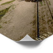 Vintager Eisenbahnzug, Festiniog Wales 1895 Poster (Ecke)