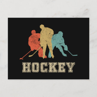 Vintager Eishockey Einladungspostkarte